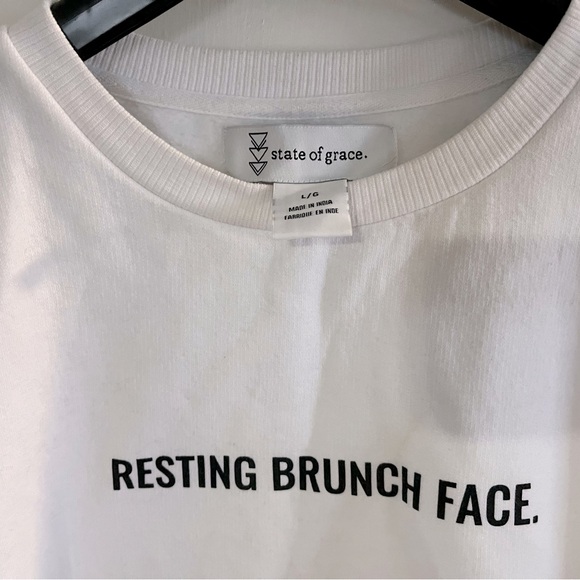Resting Brunch Face cropped sweater - Picture 2 of 3